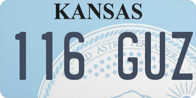 KS license plate 116GUZ