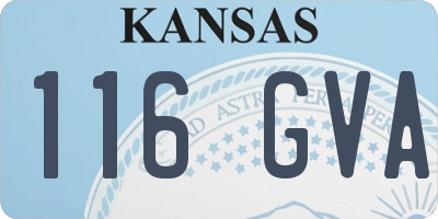 KS license plate 116GVA