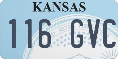 KS license plate 116GVC