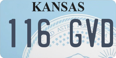 KS license plate 116GVD
