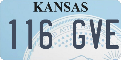 KS license plate 116GVE