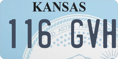 KS license plate 116GVH