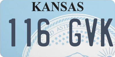 KS license plate 116GVK