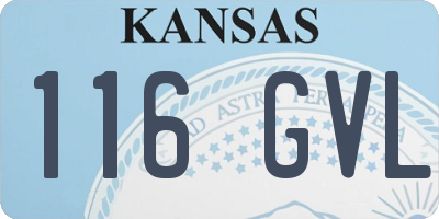 KS license plate 116GVL