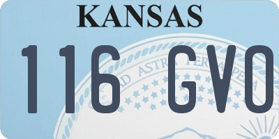 KS license plate 116GVO