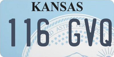 KS license plate 116GVQ