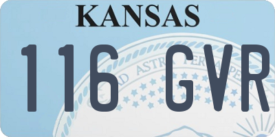 KS license plate 116GVR