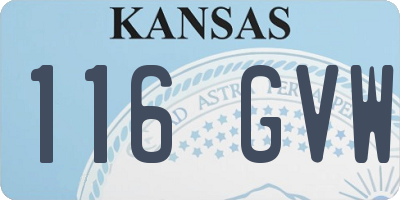 KS license plate 116GVW
