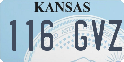KS license plate 116GVZ
