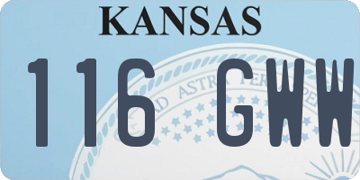 KS license plate 116GWW