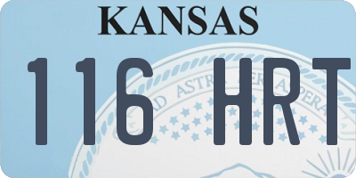 KS license plate 116HRT