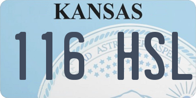KS license plate 116HSL
