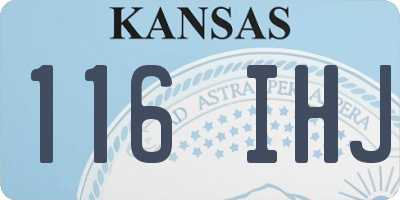 KS license plate 116IHJ