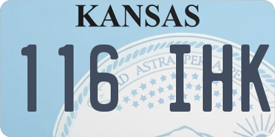 KS license plate 116IHK