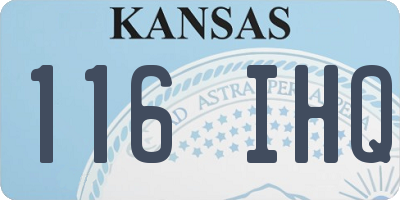 KS license plate 116IHQ