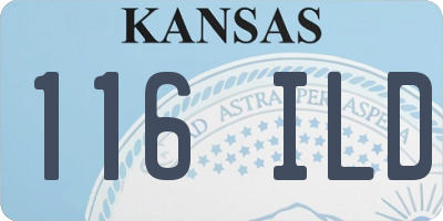 KS license plate 116ILD