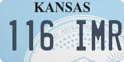 KS license plate 116IMR