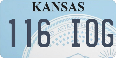 KS license plate 116IOG