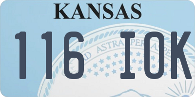KS license plate 116IOK