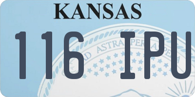 KS license plate 116IPU