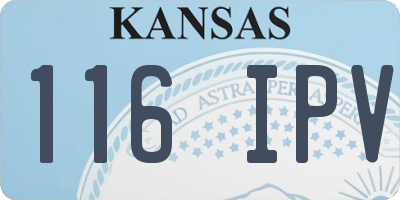 KS license plate 116IPV