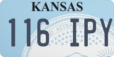 KS license plate 116IPY