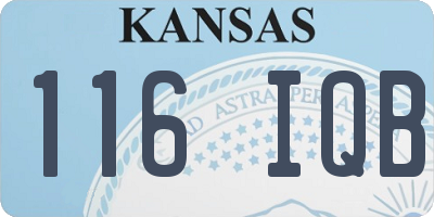 KS license plate 116IQB