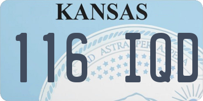 KS license plate 116IQD