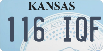 KS license plate 116IQF