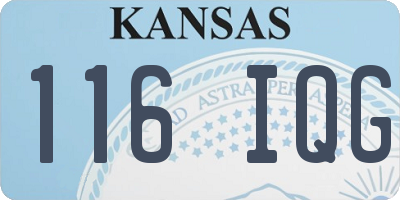KS license plate 116IQG