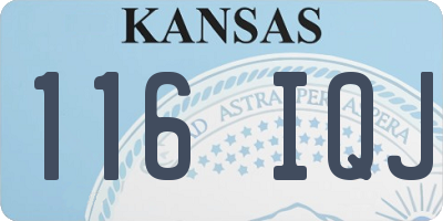 KS license plate 116IQJ