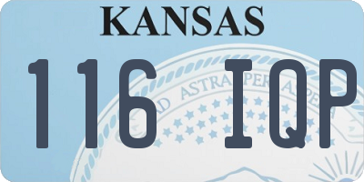 KS license plate 116IQP