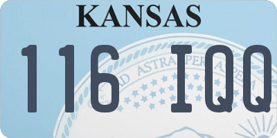 KS license plate 116IQQ