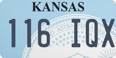 KS license plate 116IQX