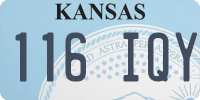 KS license plate 116IQY