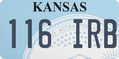 KS license plate 116IRB