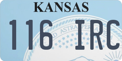 KS license plate 116IRC