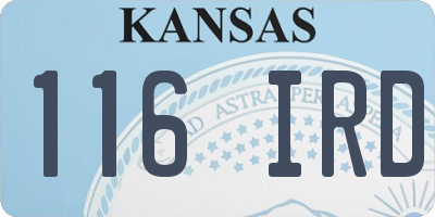 KS license plate 116IRD