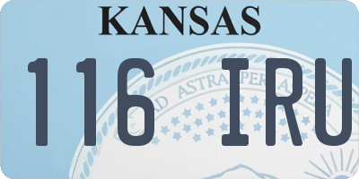 KS license plate 116IRU