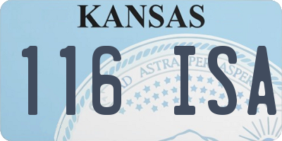 KS license plate 116ISA