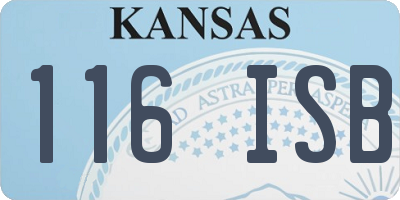 KS license plate 116ISB