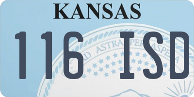 KS license plate 116ISD