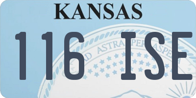 KS license plate 116ISE