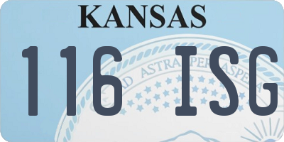 KS license plate 116ISG