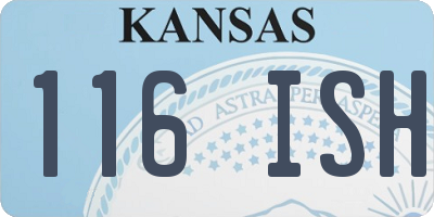 KS license plate 116ISH
