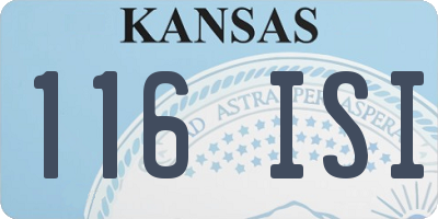 KS license plate 116ISI