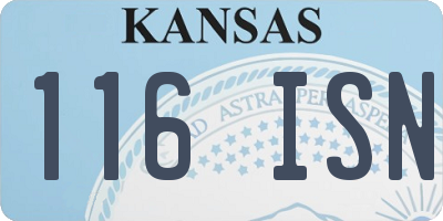 KS license plate 116ISN