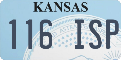 KS license plate 116ISP