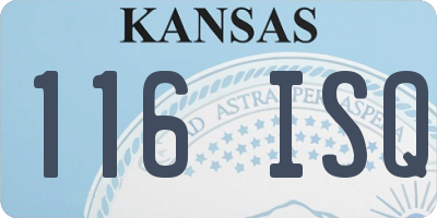 KS license plate 116ISQ