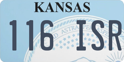 KS license plate 116ISR